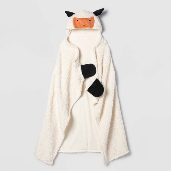 NWT Pillowfort Sheep Hooded Blanket - Picture 1 of 3